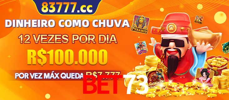 Banner do programa de recompensas Recomende para amigos do BET73, detalhando os bônus por convidar amigos, com prêmios que chegam a R$288.888.